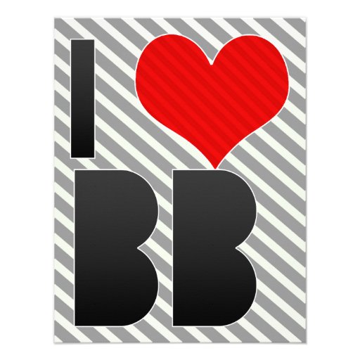 I Love BB Personalized Invitations