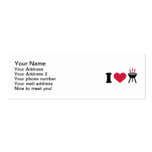 I love BBQ barbecue Business Card