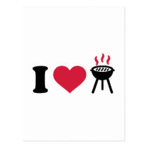 I love BBQ barbecue postcards