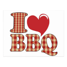 I Love BBQ Postcards