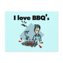 I Love BBQs T-shirts and Gifts Post Cards