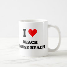 I Love Beach House Beach Mug
