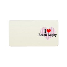 I love Beach Rugby Labels
