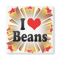 I Love Beans magnets