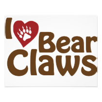 i love bear claws invitations
