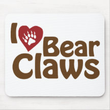 i love bear claws mouse pads