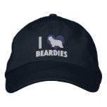 I Love Beardies Embroidered Hat (Blue)
