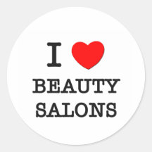I Love Beauty Salons Stickers