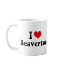 I Love Beaverton, United States Mugs