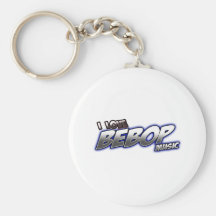 I Love BeBOP music Key Chain
