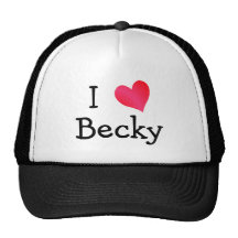 I Love Becky Hats