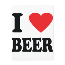 I love beer icon postcard