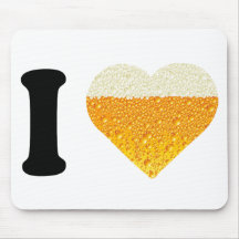I LOVE BEER MOUSE PAD