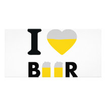 I Love beer Photo Card