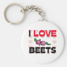 I Love Beets Keychains