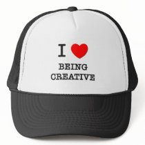 I Love Being Creative Mesh Hat