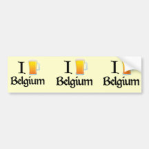 I Love Belgium Bumper Sticker