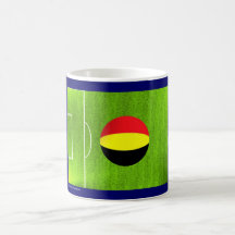 I Love Belgium football soccer flag mug