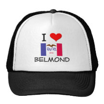 I Love BELMOND Iowa Mesh Hats
