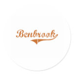 I Love Benbrook Texas Round Sticker