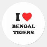 I Love Bengal Tigers Stickers