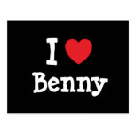I love Benny heart custom personalized Postcard