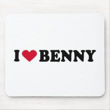 I LOVE BENNY MOUSE PADS