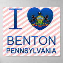 I Love Benton, PA Print