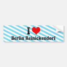 I Love Berlin Reinickendorf, Germany Bumper Sticker