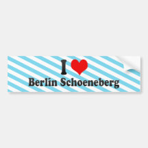 I Love Berlin Schoeneberg, Germany Bumper Stickers