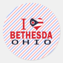 I love Bethesda, Ohio Round Sticker