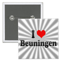 I Love Beuningen, Netherlands Buttons
