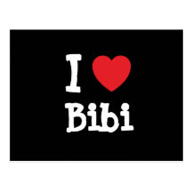 I love Bibi heart T-Shirt Post Card