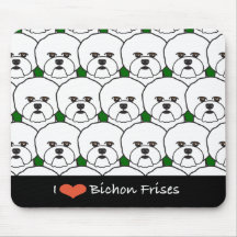 I Love Bichon Frises Mouse Pad
