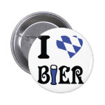 I love bier icon pinback button