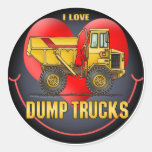 I Love Big Dump Trucks Kids Sticker