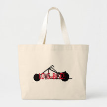 i love bikes and motorcicles picture image tote bag