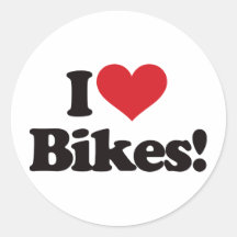 I Love Bikes! Sticker