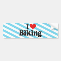 I Love Biking Bumper Stickers