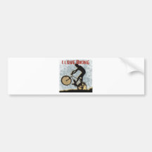 I Love Biking Crank-It Bumper Stickers