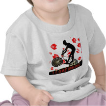 I Love Biking Gears T-shirt