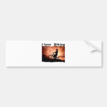 I Love Biking Gnarly Bumper Stickers