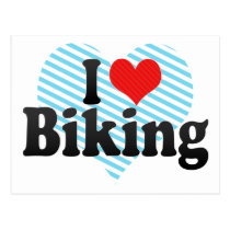I Love Biking postcards