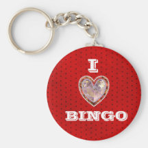 I Love Bingo keychain