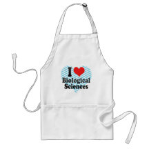 I Love Biological Sciences Aprons