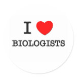 I Love Biologists stickers