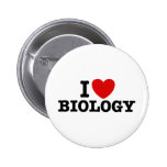I Love Biology Button