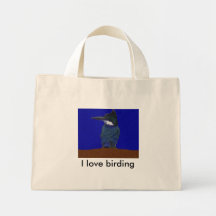 I Love Birding Kingfisher Bag