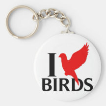 I Love Birds Key Chains