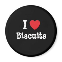 I love Biscuits heart T-Shirt Refrigerator Magnets